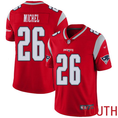 New England Patriots Football #26 Inverted Legend Limited Red Youth Sony Michel NFL Jersey->women nfl jersey->Women Jersey